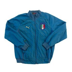 Puma Teal Italy Windbreaker Jacket size large